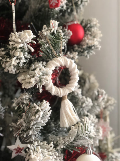 Décoration pour sapin - Couronne pompon